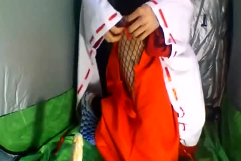 No Hands asian Cosplay cumshot