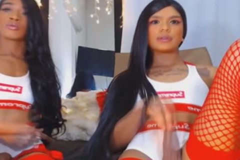 Twin sheboy Giving Each Other A delicious handjob