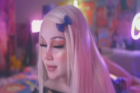 blond 18YO TS anal sex dildo nailing