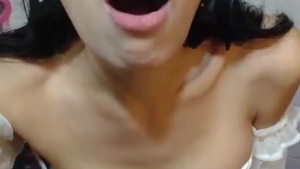 lusty Thailand Ladyboy Strokes Her ramrod