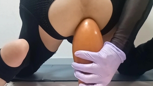 Sissy-Kuroko gigantic wazoo-plug