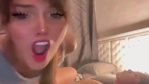 wild shemale pokes Her Tattooed beauty On web camera